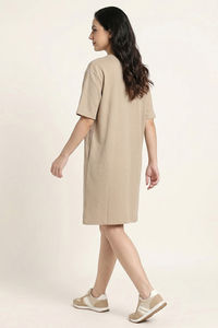 Zivame 2 Mile Fashion Knit Cotton Loungewear Dress - Oyster Gray — thumbnail 4